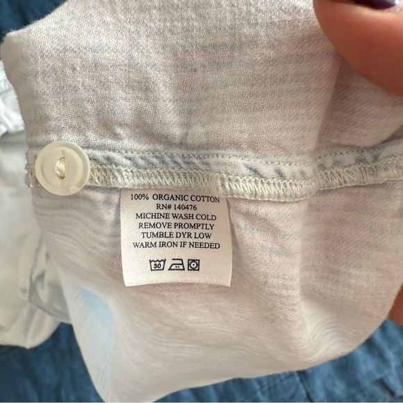 Faherty striped Dress Shift Tunic Organic Cotton Size Small - Picture 7 of 9